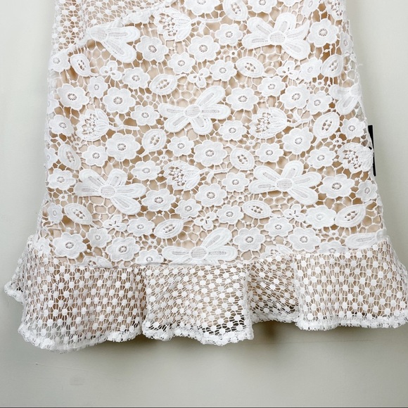 Lulus White Crochet Lace Short Sleeve Mini Dress - Picture 7 of 16